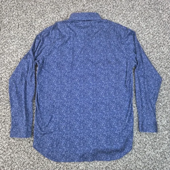 Buttercloth Long‎ Sleeve Button Down Shirt Men's 2XLT Geometric Flip Cuff - Picture 3 of 8